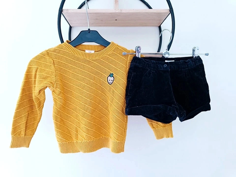 2 ans ensemble pull tape à l oeil et short hivers bout'chou